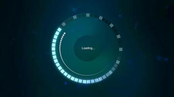 Futuristic loading animation with a circular progress indicator for better engagement video