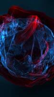 This is an abstract representation of energy flow illustrated in both blue and red colors video