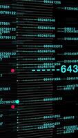 Digital Data Lines with a Code Stream Background Representation and Visualization Elements video
