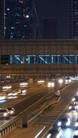 Exploring the Intricate Nighttime Traffic Flow in a Vibrant Modern Cityscape Environment video
