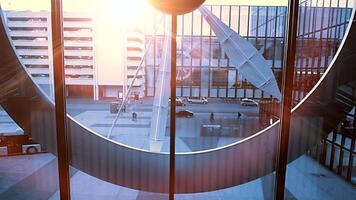 Modern architectural design highlights sunlight reflection in diverse spaces and buildings video