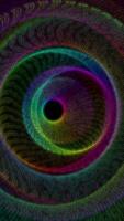 abstrato arco Iris espiral arte uma vibrante exibição do cósmico padrões com harmonioso cores e formas video