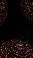 An Abstract Representation of Red and Black Light Patterns in a Dark and Endless Space video