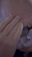 This is the emotional reaction of an older man reflecting on life and its many complexities video