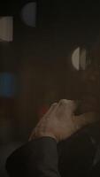 A Reflective Moment Captured in a Dim and Atmospheric Light that Evokes Deep Thoughts and Feelings video