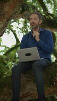 Being a professional at work in nature provides a unique and inspiring remote office setup video