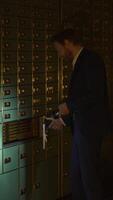 Unlocking a mysterious vault with a flashlight inside a dimly lit room full of secrets and shadows video