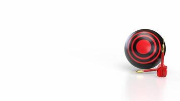 The red dart and target for Business concept 3d rendering. photo