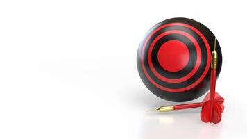 The red dart and target for Business concept 3d rendering. photo
