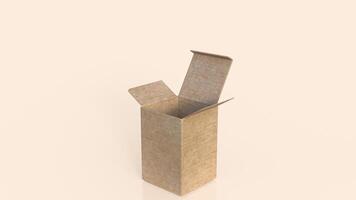 The paper card box on white background image 3d rendering. photo