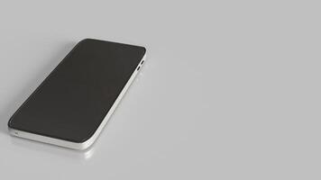 The smart phone on white background for technology concept 3d rendering. photo