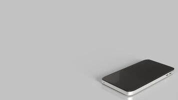 The smart phone on white background for technology concept 3d rendering. photo