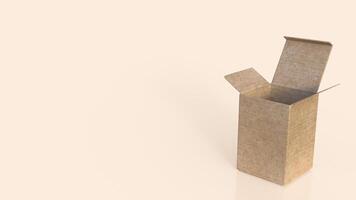 The paper card box on white background image 3d rendering. photo
