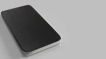 The smart phone on white background for technology concept 3d rendering. photo