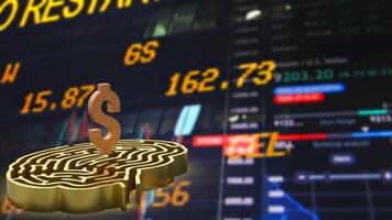 The dollar symbol on brain maze for Business concept 3d rendering. photo