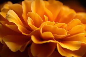 Close-Up of Vibrant Orange Marigold Petals photo