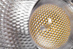 Modern matrix lamp in a luminaire, new technology. Macro photo