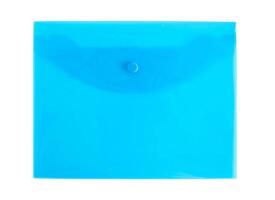Blue folder for documents and file on white background, isolate photo