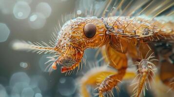 A photograph of a cockroach up close, showcasing its unique features. photo