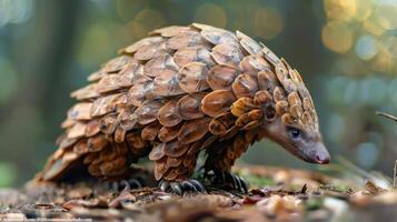 depicts a hedgehog standing near pine cones, creating an interesting pattern. The title is simple and directly relates to the content of the photo. photo