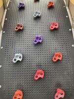 colorful element climbling in gym studio background photo