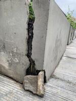 break wall tank damage on background photo