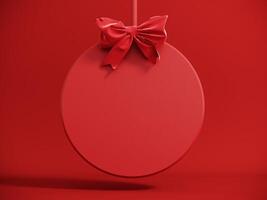 Premium podium, stand on bright background. Holiday greeting card for Valentine's Day - 3d, render with copy space on February 14, March 8. Studio with red hearts air balloons, symbol of love. photo