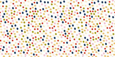 Abstract colorful confetti seamless pattern. Circles, dots, tinsel. Carnival, festival. Background, banner, wallpaper, wrapping paper. . vector
