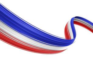 Dynamic Abstract Brush Strokes Ribbon of the French Flag for Events and Celebrations vector
