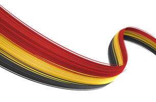 Dynamic Abstract Brush Strokes Ribbon of the Belgium Flag for Event and Sports Banners vector