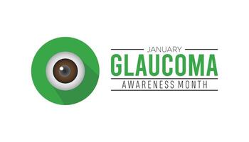 Glaucoma Awareness Month observed each year during January. Healthcare Medical Awareness concept. template for banner, greeting card, poster with background. vector