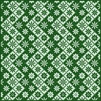 simple flowers shape pattern with dominant monochrome green color vector