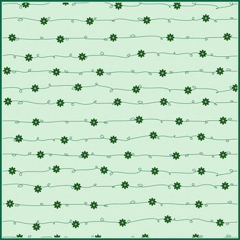 simple garden pattern with horizontal vine lines and simple flowers ornament vector