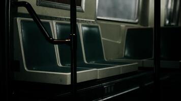 Inside View of an Empty Subway Car video