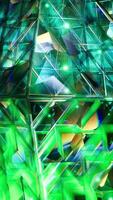 A green abstract background with many different shapes video