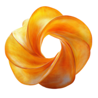 Vibrant Orange Swirl Pattern Isolated On Transparent Background png