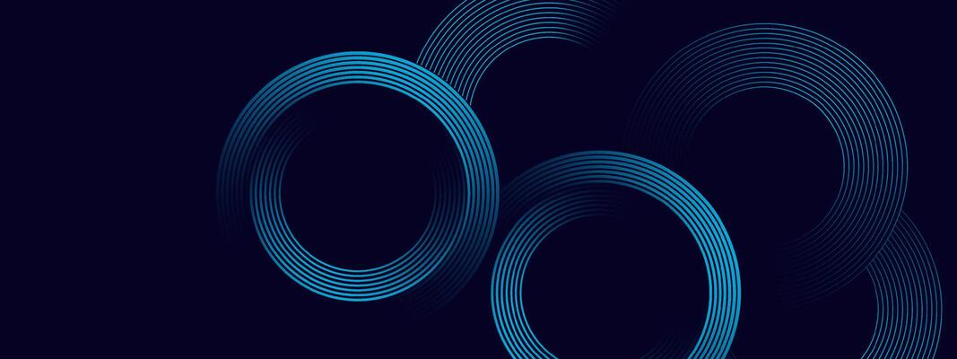 Blue circles on a dark background