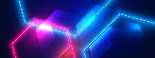 Abstract neon lights on a dark background vector