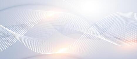 Abstract background with waves and light vector