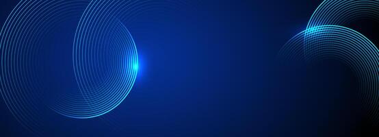 Abstract blue background with glowing lines vector