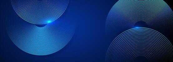 Abstract blue waves background with glowing lines vector
