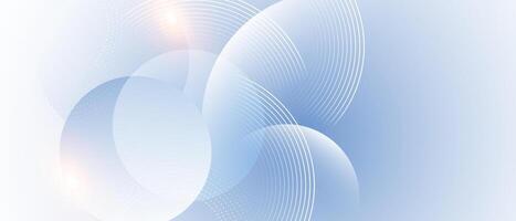 Abstract background with blue lines and circles vector