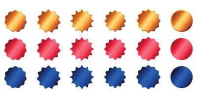 Different starburst collection. sunburst badge vector