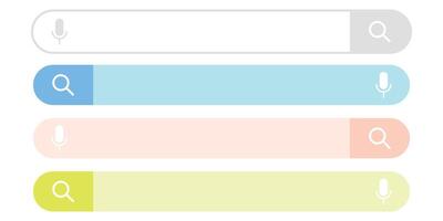 collection of Internet browser Engine search bars vector
