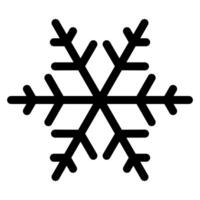 snowflake silhouette symbol icon shape, black and white illustration of snow flake, isolated on white background vector