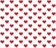 Heart shape symbol - red hearts seamless repeatable pattern texture background vector