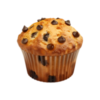 A muffin with chocolate chips on top png