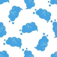Speech balloon seamless pattern design with hand-drawn elements vector