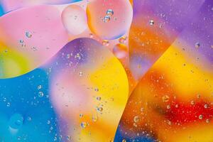 a colorful abstract background with bubbles and water photo