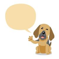 cartoon character great dane dog with speech bubble vector